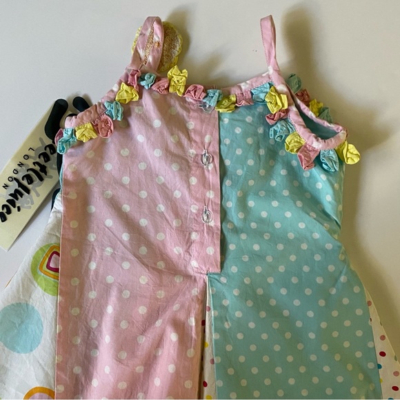 Beetlejuice Dress Size 12 Months New NWT Boutique boho handkerchief Baby girls - Picture 9 of 16